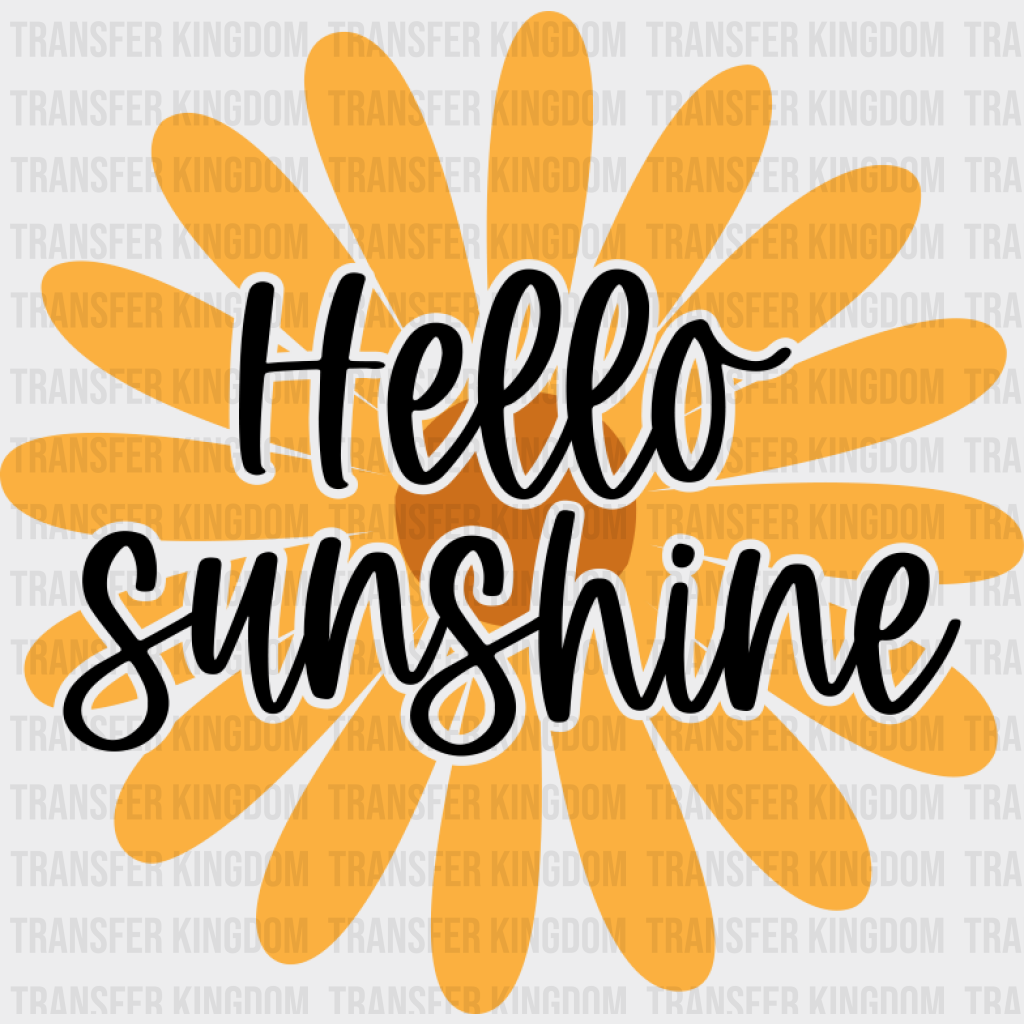 Hello Sunshine Yellow Flower - Spring DTF Transfer