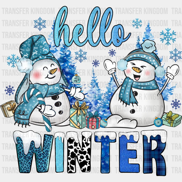 Hello Winter Design - Winter Iron On DTF Transfer