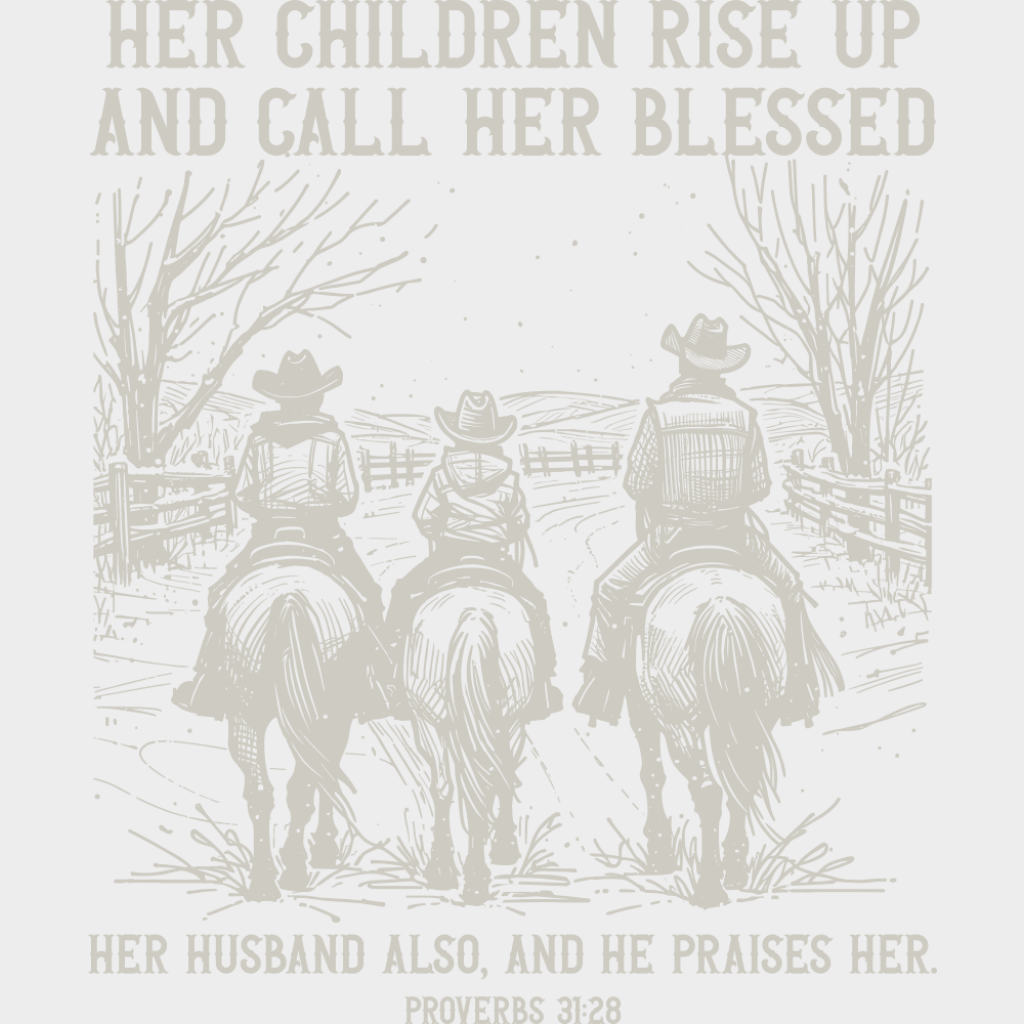 Her Children Rise Up And Call Her Blessed - Christianity DTF Transfer Adult Unisex - S & M (10’’) / Light Color Design