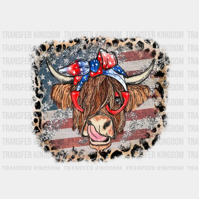 High Land Cow Usaleopard DTF Transfer