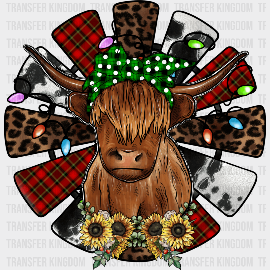 Highland Bull Design - Farm Animals Iron On Dtf Transfer