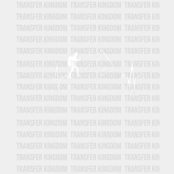 Hiking Heartbeat Mountain Lover Design - DTF heat transfer