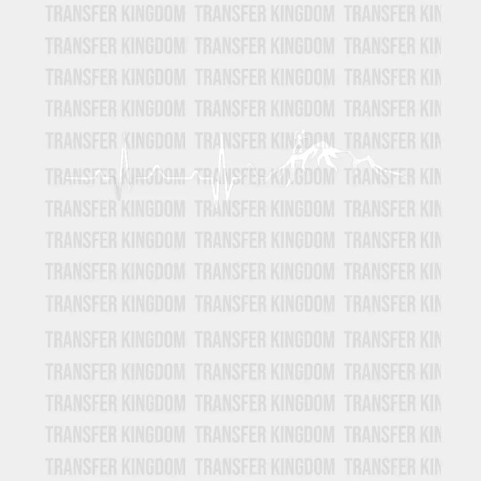 Hiking In The Mountains Heartbeat Design - DTF heat transfer