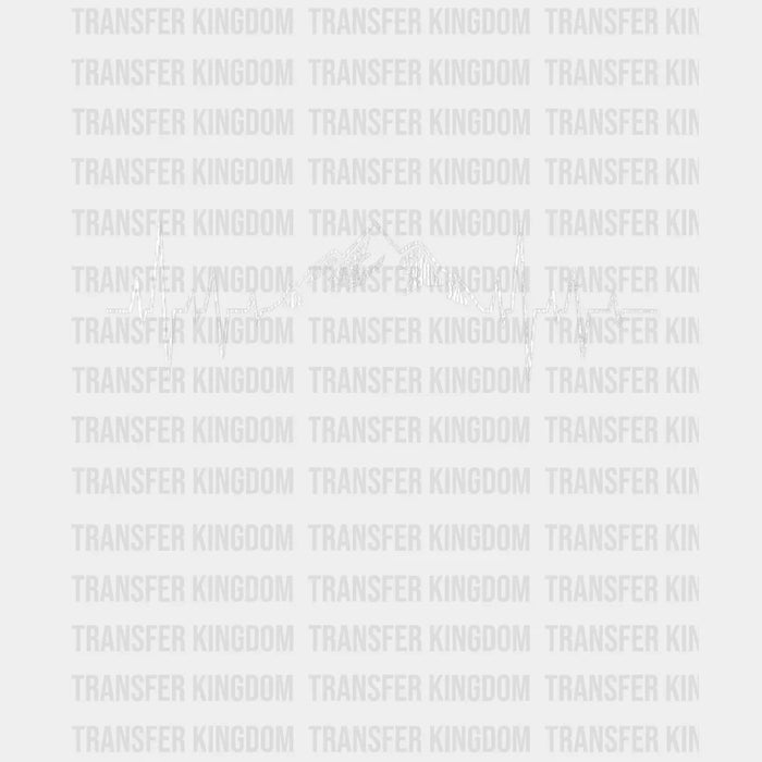 Hiking Mountains Heartbeat Hiker Adventures Design - DTF heat transfer