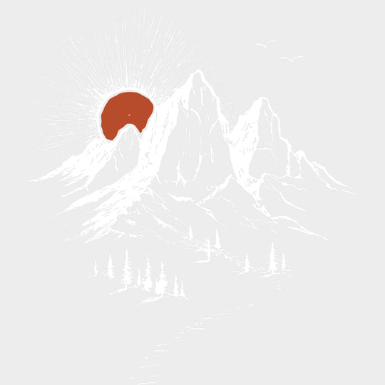 Hiking Path Sunset - Hiking DTF Transfers - Adult Unisex - S & M (10’’) / Light Color Design (See Imaging)
