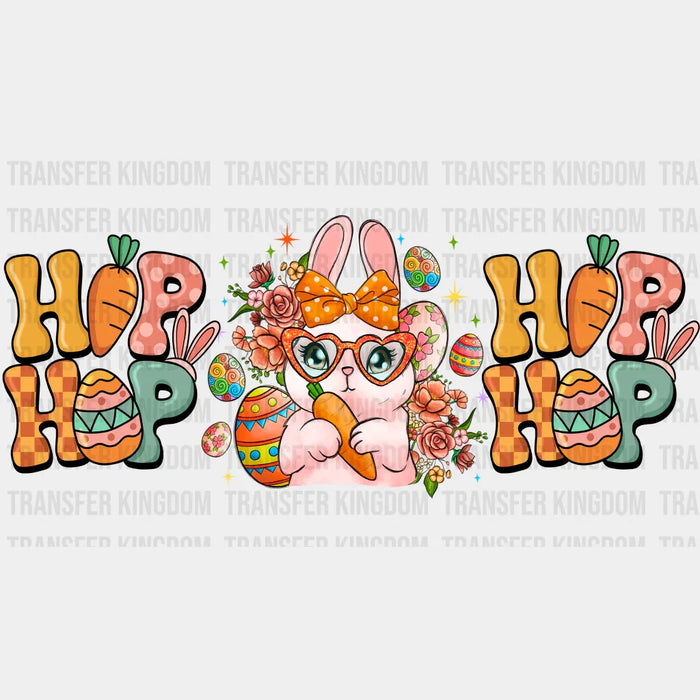 Hip Hop Bunny Holding Carrot Easter UV DTF Transfer Cup Wrap UV DTF Sticker