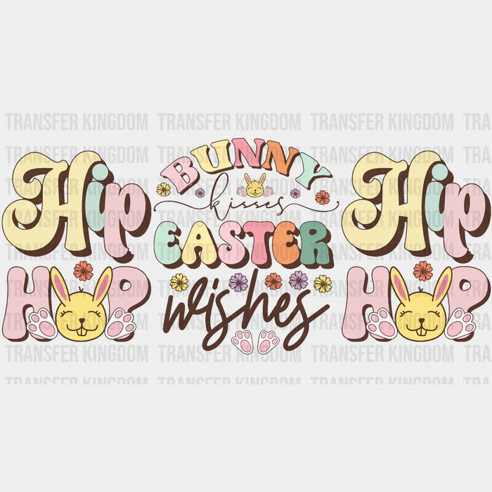 Hip Hop Bunny Kisses Easter Wishes Easter UV DTF Transfer Cup Wrap UV DTF Sticker