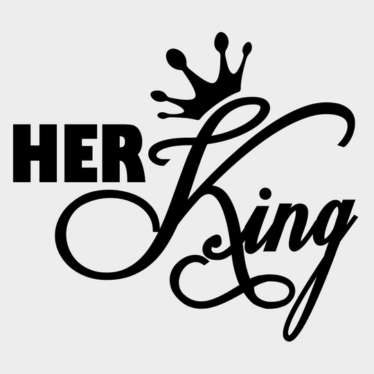 His Queen / Her King Design - Matching Couple Dtf Heat Transfer Unisex S & M ( 10 ) Dark Color See