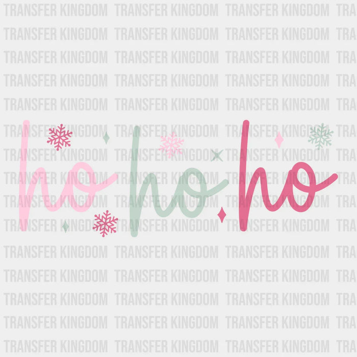 HO HO HO Christmas Design - DTF heat transfer