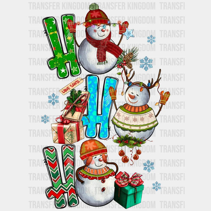HO HO HO Christmas Design - Christmas DTF heat transfer