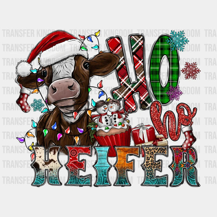 HO HO HEIFER Christmas Design - DTF heat transfer