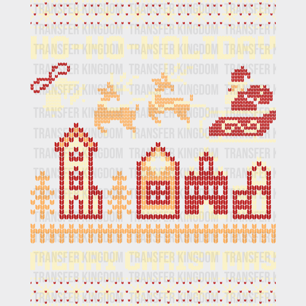Ho Ho Holiday Merry Christmas - Christmas DTF Transfer
