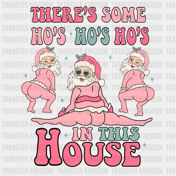 HO HO HOS IN THIS HOUSE Christmas Design - DTF heat transfer