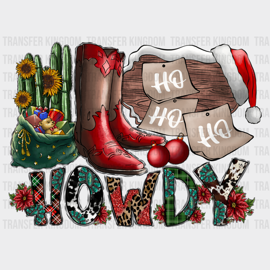 Ho Howdy Christmas Design - Dtf Heat Transfer