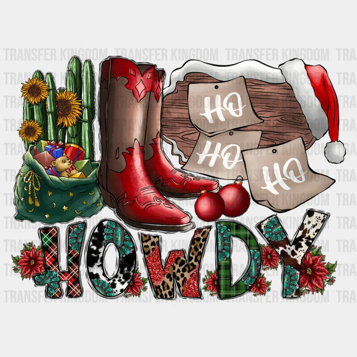 HO HO HO HOWDY Christmas Design - DTF heat transfer