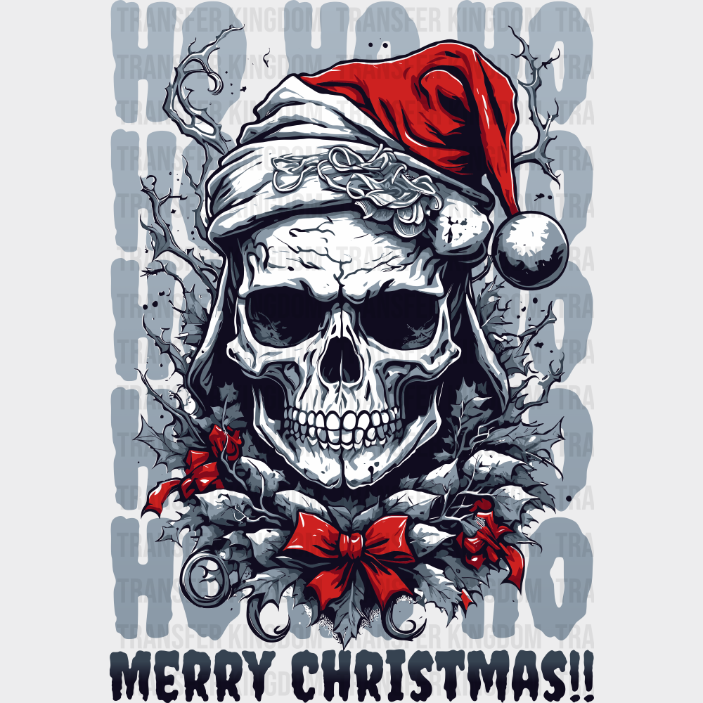 Ho Ho Ho Merry Christmas Skeleton - Christmas DTF Transfer
