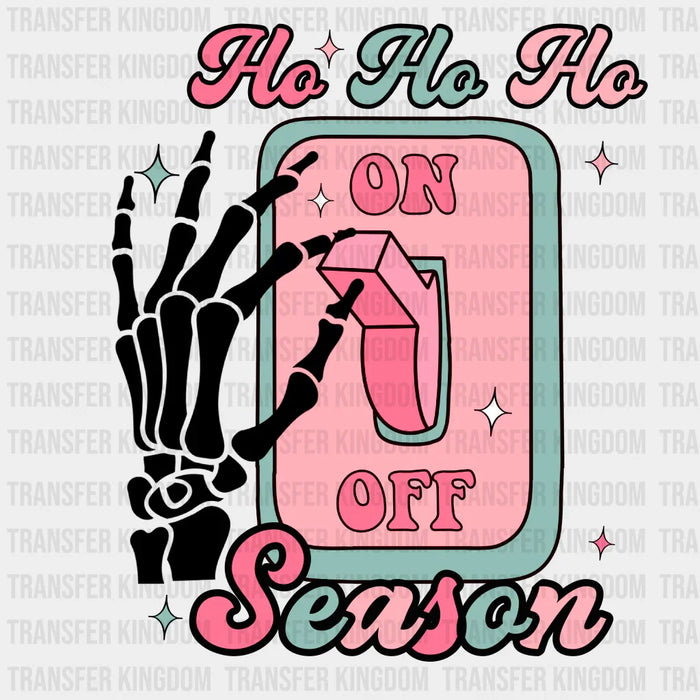 HO HO HO SEASON Christmas Design - DTF heat transfer