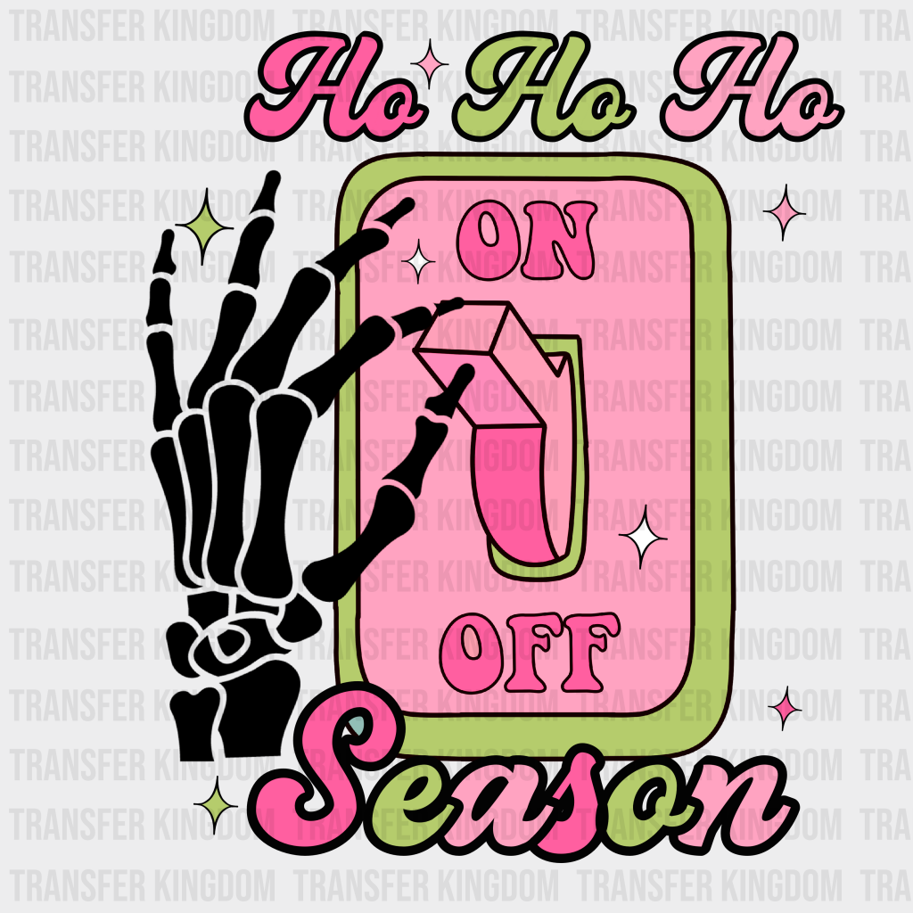 Ho Season Skeleton Christmas Design - Dtf Heat Transfer