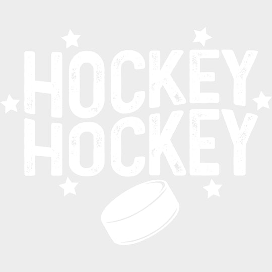 Hockey B&W - Hockey DTF Transfers Adult Unisex - S & M (10’’) / Light Color Design (See Imaging)