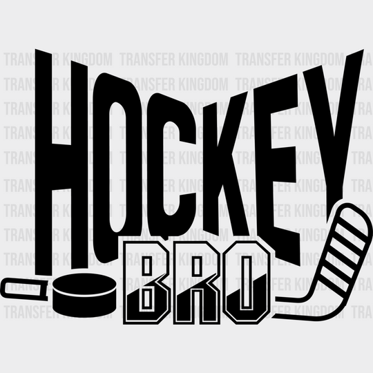 Hockey Bro Design - Dtf Heat Transfer Unisex S & M (10’’) / Dark Color (See Imaging)