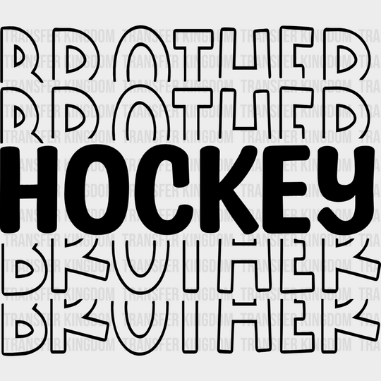 Hockey Brother Design - Dtf Heat Transfer Unisex S & M (10’’) / Dark Color (See Imaging)