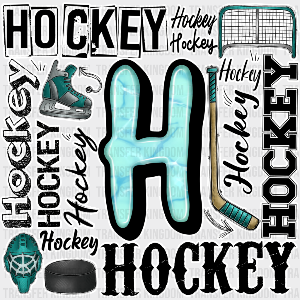 Hockey H Doodles - Dtf Heat Transfer