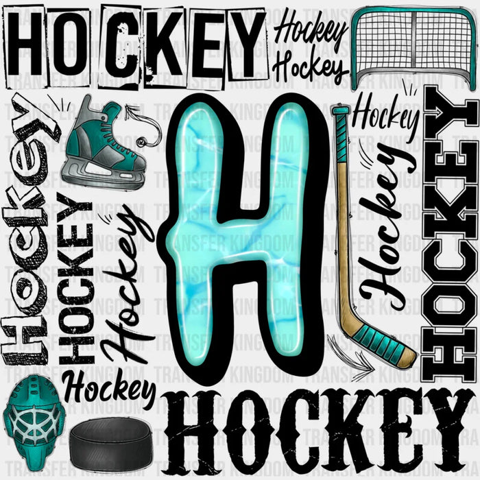 Hockey H Doodles - Hockey DTF Heat Transfer