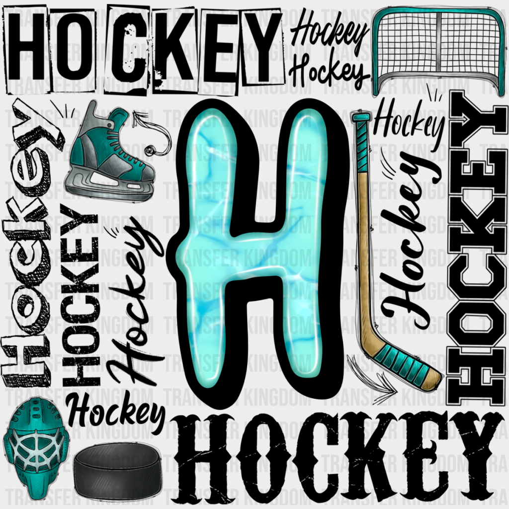 Hockey H Doodles - Dtf Heat Transfer