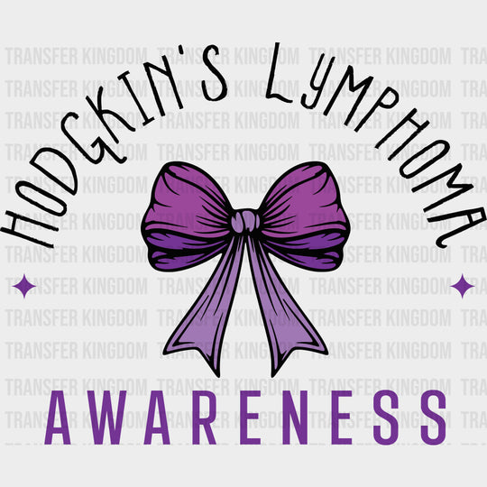 Hodgkin's Lymphoma Awareness, Purple Ribbon - Lymphoma DTF Transfers transfer-kingdom Dark Color Design (See Imaging)