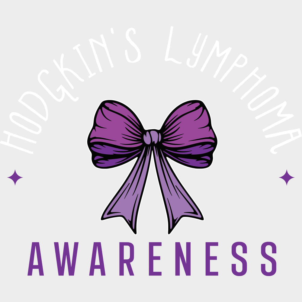 Hodgkin's Lymphoma Awareness, Purple Ribbon - Lymphoma DTF Transfers transfer-kingdom Light Color Design (See Imaging)