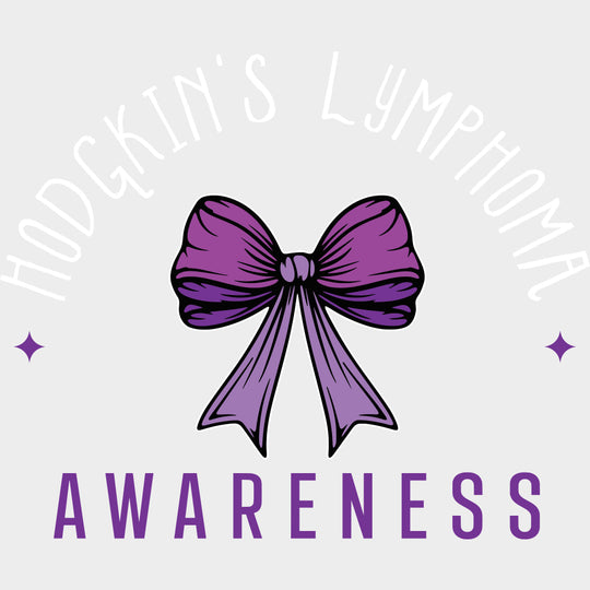 Hodgkin's Lymphoma Awareness, Purple Ribbon - Lymphoma DTF Transfers transfer-kingdom Light Color Design (See Imaging)