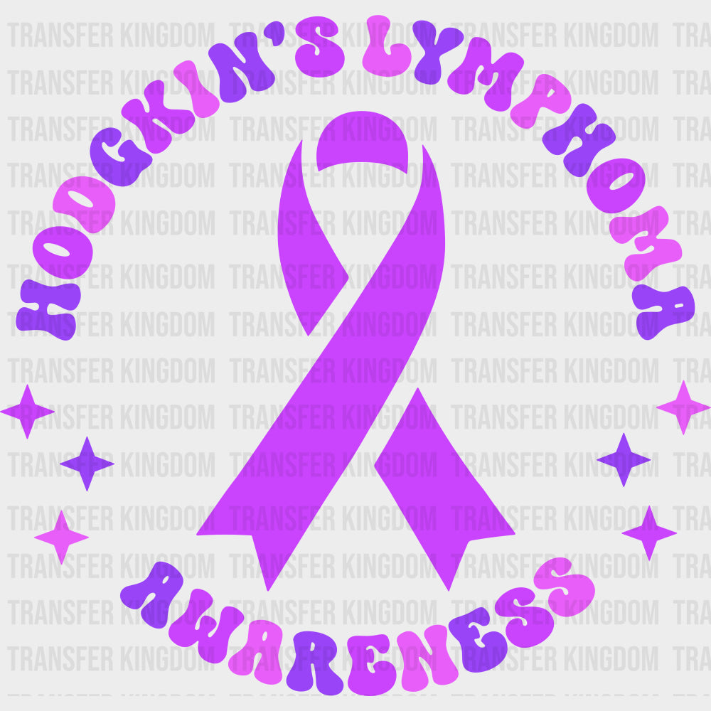 Hodgkin’s Lymphoma Awareness Ribbon - Hodgkin’s Lymphoma Cancer DTF Transfers - Adult Unisex - S & M (10’’) / Dark