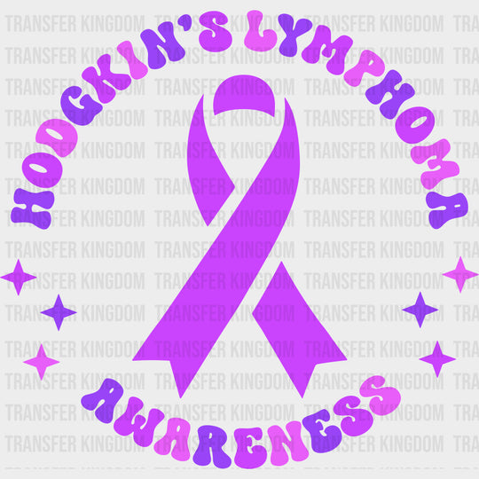 Hodgkin’s Lymphoma Awareness Ribbon - Hodgkin’s Lymphoma Cancer DTF Transfers - Adult Unisex - S & M (10’’) / Dark