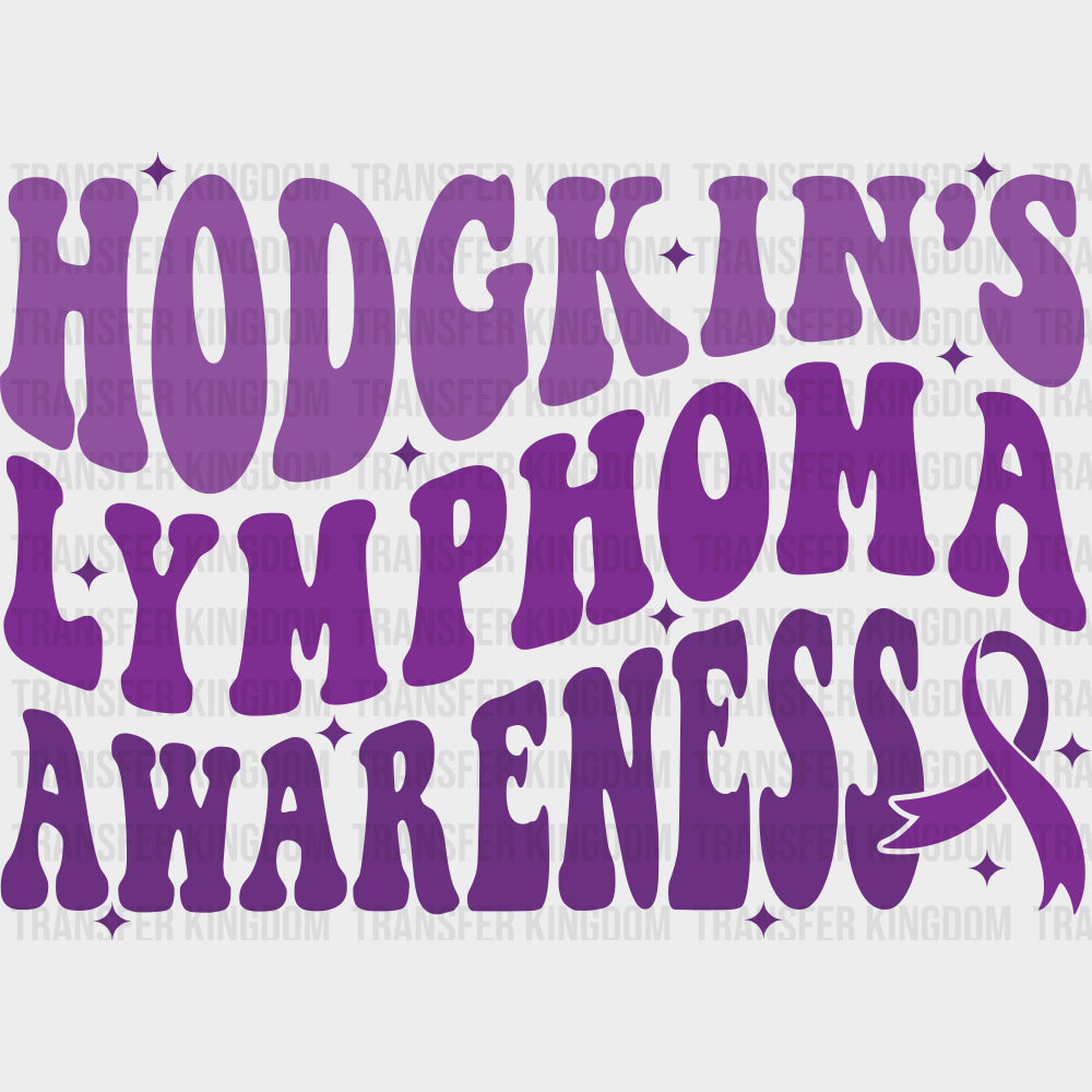 Hodgkin's Lymphoma Awareness, Wavy Text - Lymphoma DTF Transfers transfer-kingdom