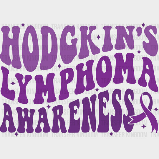 Hodgkin's Lymphoma Awareness, Wavy Text - Lymphoma DTF Transfers transfer-kingdom