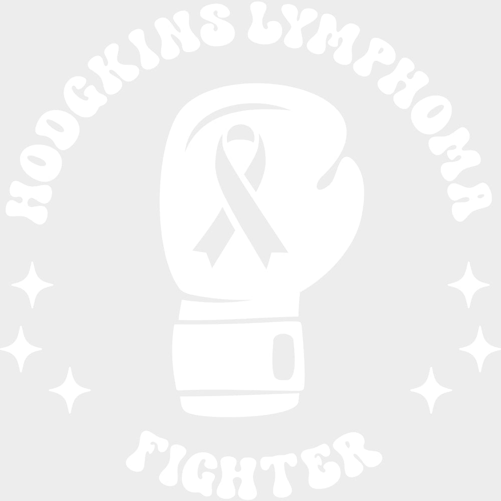 Hodgkin's Lymphoma Fighter Boxing Gloves, Black, White & Purple - Lymphoma DTF Transfers transfer-kingdom Light Color Design (See Imaging)