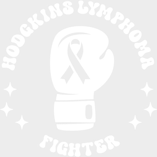 Hodgkin's Lymphoma Fighter Boxing Gloves, Black, White & Purple - Lymphoma DTF Transfers transfer-kingdom Light Color Design (See Imaging)