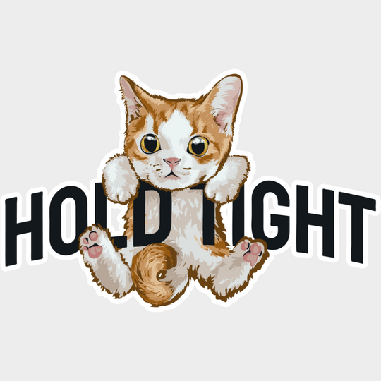Hold Tight - Cats DTF Transfer Adult Unisex - S & M (10’’) / Light Color Design (See Imaging)
