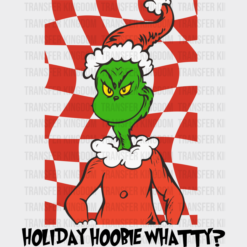 Holiday Hoobie Whatty Christmas Design Dtf Heat Transfer