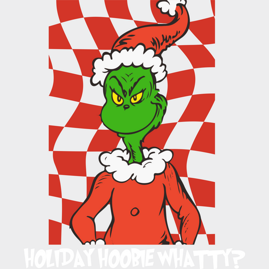 Holiday Hoobie Whatty Christmas Design Dtf Heat Transfer