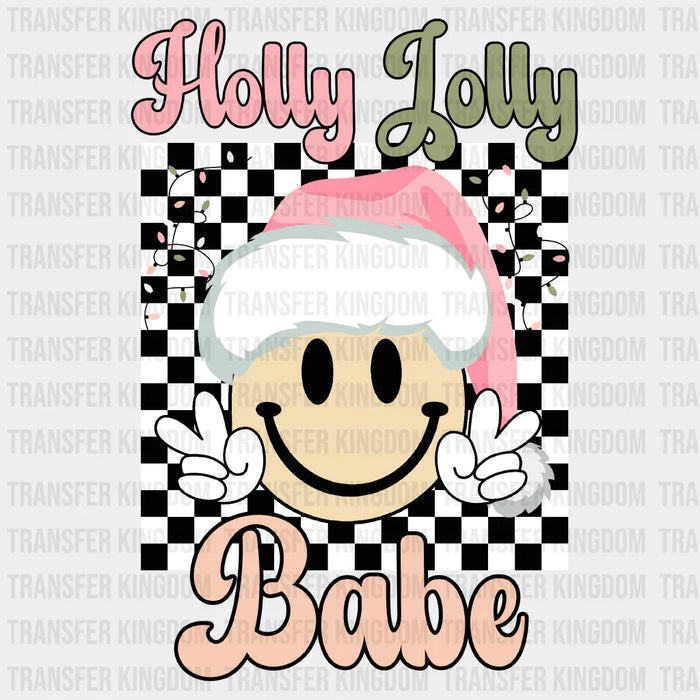 HOLLY JOLLY BABE Christmas Design - DTF heat transfer