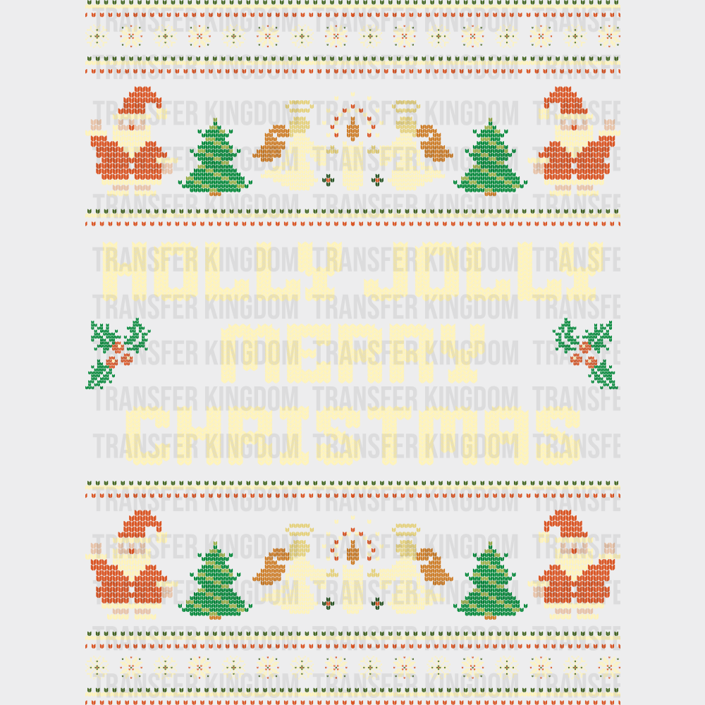 Holly Jolly Merry Christmas - Christmas DTF Transfer