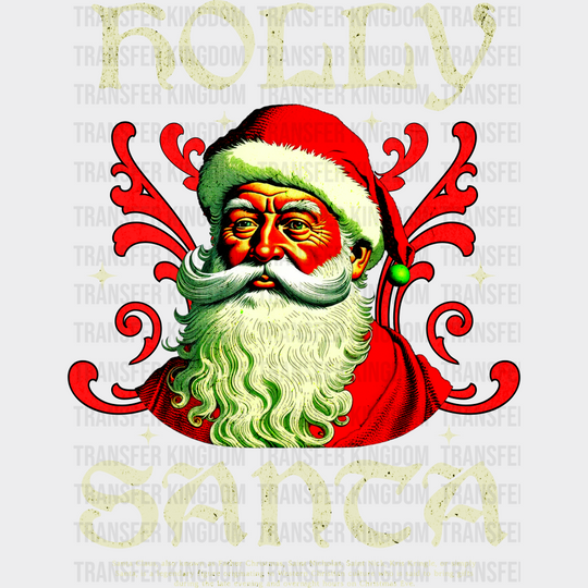 Holly Santa - Christmas DTF Transfer