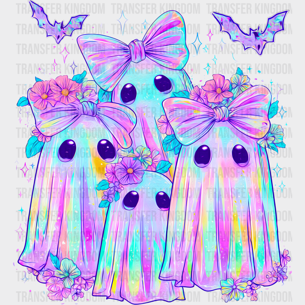 Holographic Ghosts - Halloween DTF Transfer