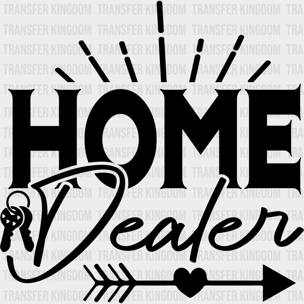 Home Dealer Design - Realtor Dtf Heat Transfer Unisex S & M (10’’) / Dark Color See Imaging