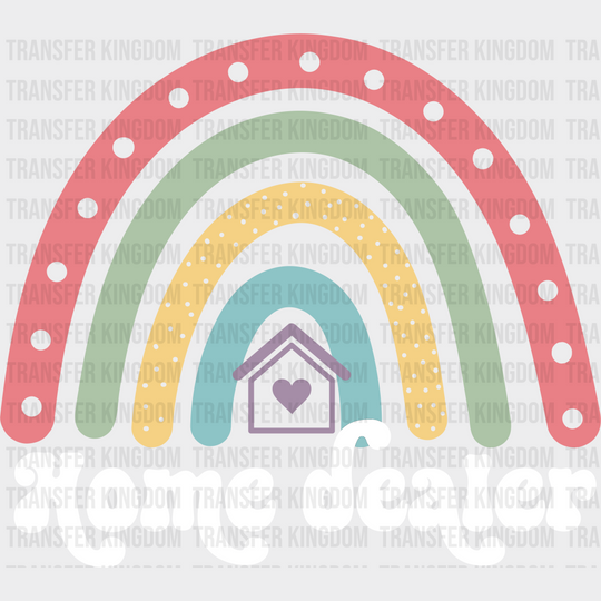 Home Dealer Rainbow Design - Realtor Dtf Transfer Unisex S & M (10’’) / Light Color See Imaging