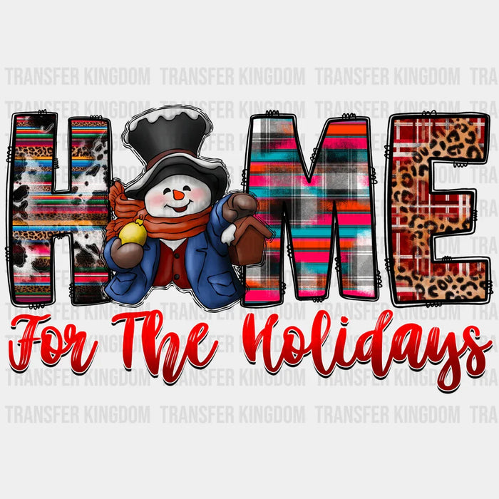 HOME FOR THE HOLIDAYS Christmas Design - DTF heat transfer