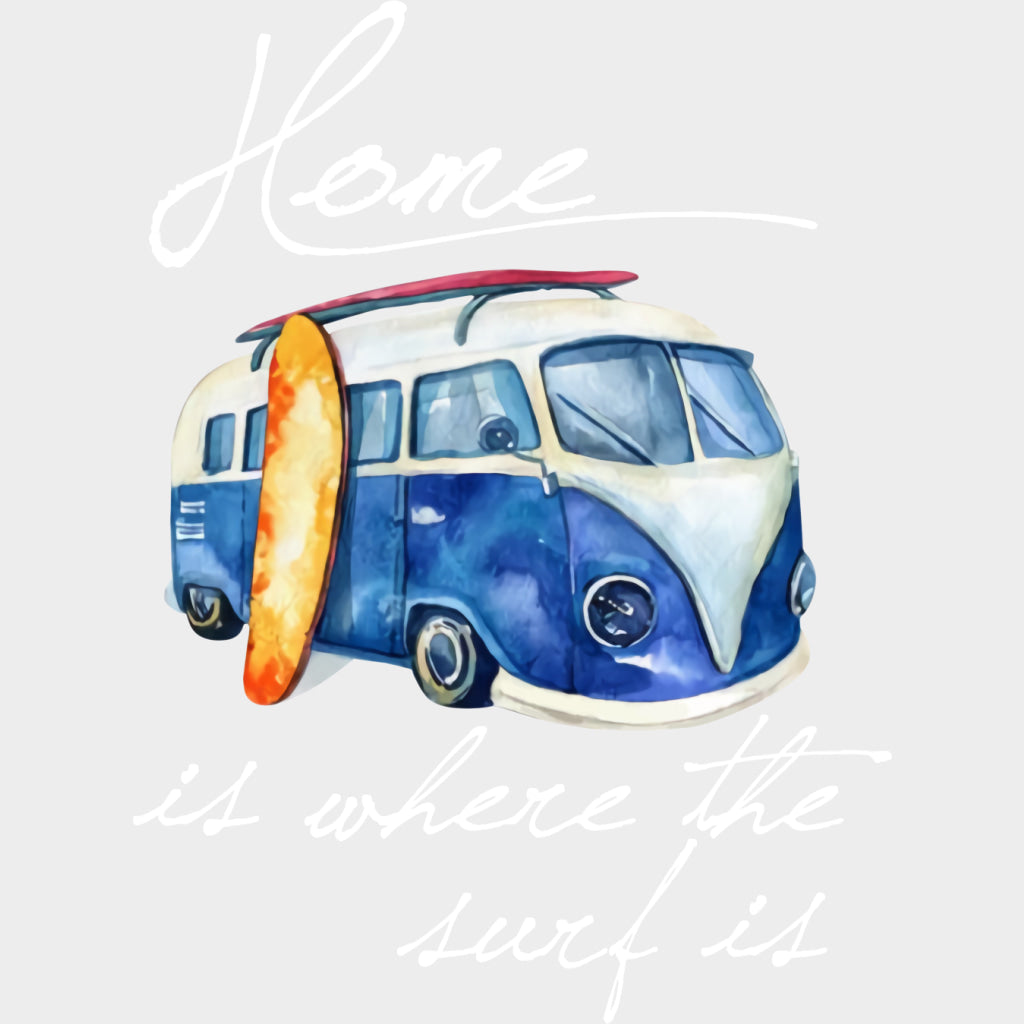 Home Is Where The Surf Is - Surfing DTF Transfers transfer-kingdom Light Color Design (See Imaging)