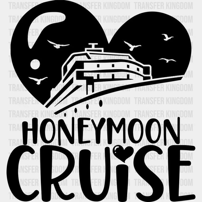 Honeymoon Cruise Heart Design - Honeymoon Iron On DTF Transfer