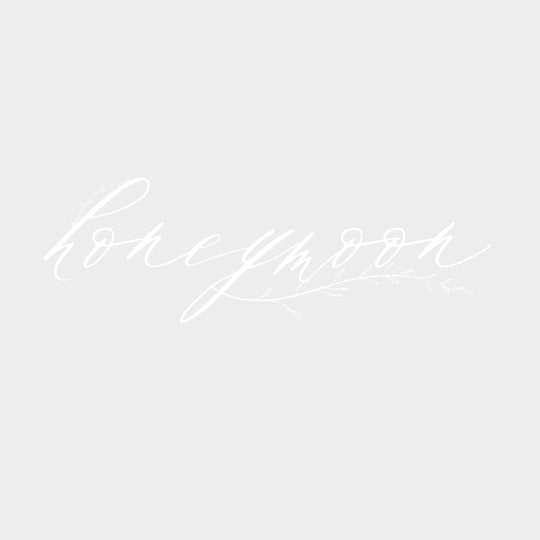 Honeymoon Cursive B&W - Honeymoon DTF Transfers Adult Unisex - S & M (10’’) / Light Color Design (See Imaging)